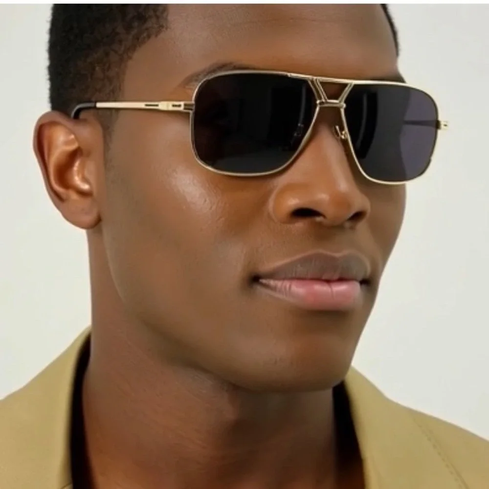 Men Sunglasses Dark Black Lens Hip Hop‎ Style Cholo Gangs Street Wear Trendy New